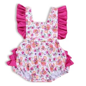 Summer baby romper, floral baby romper